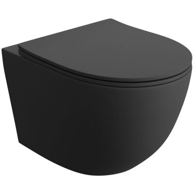 Miska Wc Podwieszana Lavita Sinto Black Czarny Mat Deska Slim W/o Miska Wc Podwieszana Lavita Sinto Black Czarny Mat Deska Slim W/o