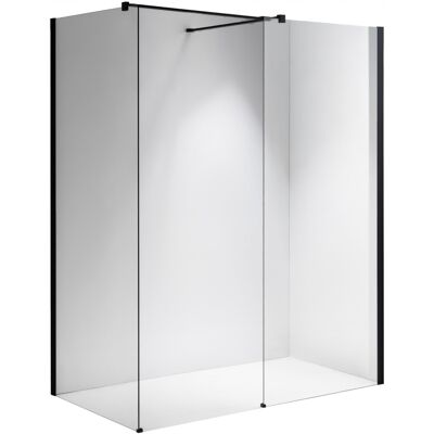 Hydrosan ŚCIANKA PRYSZNICOWA 80X100 CM SZYBA WALK-IN CZARNA SH07-DUO SZKŁO HARTOWANE Hydrosan ŚCIANKA PRYSZNICOWA 80X100 CM SZYBA WALK-IN CZARNA SH07-DUO SZKŁO HARTOWANE