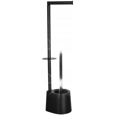 AWD Interior Stojak Uchwyt Na Papier Toaletowy Z Szczotką Wc Czarny Metalowy Łazienkowy AWD Interior Stojak Uchwyt Na Papier Toaletowy Z Szczotką Wc Czarny Metalowy Łazienkowy