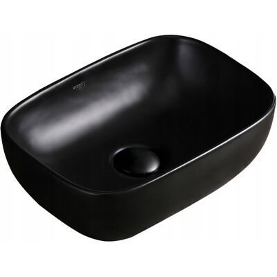 Hydrosan UMYWALKA NABLATOWA CERAMICZNA PROSTOKĄTNA MILO-MTB-370 CZARNA MAT Hydrosan UMYWALKA NABLATOWA CERAMICZNA PROSTOKĄTNA MILO-MTB-370 CZARNA MAT