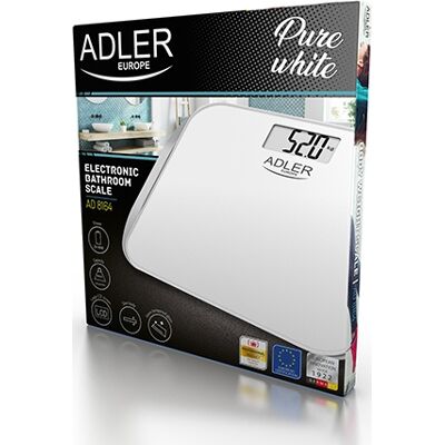 Adler Waga Łazienkowa Elektroniczna Szklana Precyzyjna Do 180kg Lcd Biała Adler Waga Łazienkowa Elektroniczna Szklana Precyzyjna Do 180kg Lcd Biała