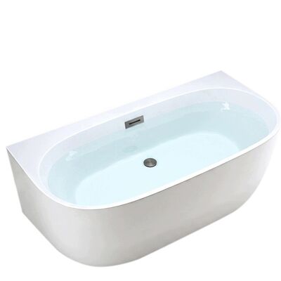 Hydrosan WANNA WOLNOSTOJĄCA 160x85 PRZYŚCIENNA BIAŁA SYFON I KOREK SZCZOTKOWANA STAL Hydrosan WANNA WOLNOSTOJĄCA 160x85 PRZYŚCIENNA BIAŁA SYFON I KOREK SZCZOTKOWANA STAL