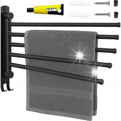 Gockowiak Wieszak łazienkowy na ręczniki ONTI czarny Gockowiak Wieszak łazienkowy na ręczniki ONTI czarny