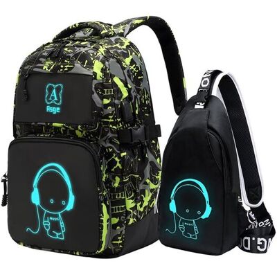 Inny producent Asge Plecak szkolny, dla dziewcząt, chłopców, nastolatków, młodzieży, dzieci, fajny daypack, odblaskowy, na kemping, duży tornister, wodoodporny, ze.. Inny producent Asge Plecak szkolny, dla dziewcząt, chłopców, nastolatków, młodzieży, dzieci, fajny daypack, odblaskowy, na kemping, duży tornister, wodoodporny, ze..