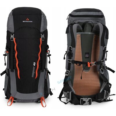 BERGSON MAGNOR 40L POJEMNY LEKKI PLECAK TREKKINGOWY Z WENTYLACJĄ CZARNY BERGSON MAGNOR 40L POJEMNY LEKKI PLECAK TREKKINGOWY Z WENTYLACJĄ CZARNY