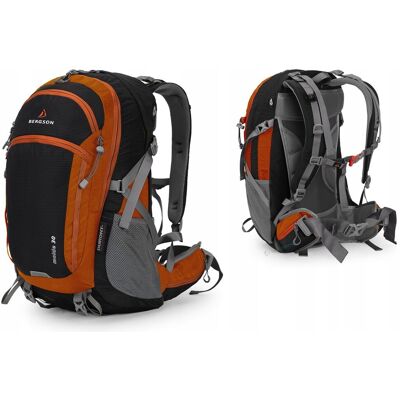 Bergson Molde 30L- Wygodny Plecak Górski Oddychający Czerń+Pomarańcz Bergson Molde 30L- Wygodny Plecak Górski Oddychający Czerń+Pomarańcz