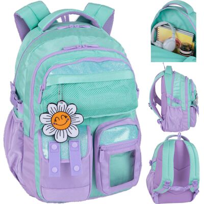 COOLPACK SULLY PLECAK SZKOLNY MŁODZIEŻOWY DLA DZIEWCZYNKI MINT PASTEL COOLPACK SULLY PLECAK SZKOLNY MŁODZIEŻOWY DLA DZIEWCZYNKI MINT PASTEL