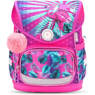 Ergonomiczny plecak szkolny Belmil Compact Torba szkolna 'Tropical Flamingo' Ergonomiczny plecak szkolny Belmil Compact Torba szkolna 'Tropical Flamingo'