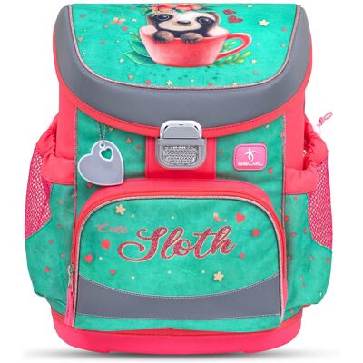 Ergonomiczny plecak szkolny Belmil Mini-Fit Torba szkolna 'Cute Sloth' - Przetestowane i zalecane przez niemiecki AGR Ergonomiczny plecak szkolny Belmil Mini-Fit Torba szkolna 'Cute Sloth' - Przetestowane i zalecane przez niemiecki AGR