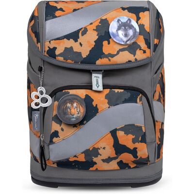 Ergonomiczny plecak szkolny Belmil Smarty Torba szkolna 'Orange Camouflage' - Przetestowane i zalecane przez niemiecki AGR Ergonomiczny plecak szkolny Belmil Smarty Torba szkolna 'Orange Camouflage' - Przetestowane i zalecane przez niemiecki AGR