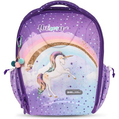 Ergonomiczny plecak szkolny Belmil Sturdy Torba szkolna 'Rainbow Unicorn 2' Ergonomiczny plecak szkolny Belmil Sturdy Torba szkolna 'Rainbow Unicorn 2'