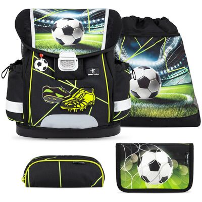 Ergonomiczny zestaw szkolny dla chłopców – Belmil Classy 'Champion's Kick' (4-częściowy), lekki i wygodny Ergonomiczny zestaw szkolny dla chłopców – Belmil Classy 'Champion's Kick' (4-częściowy), lekki i wygodny
