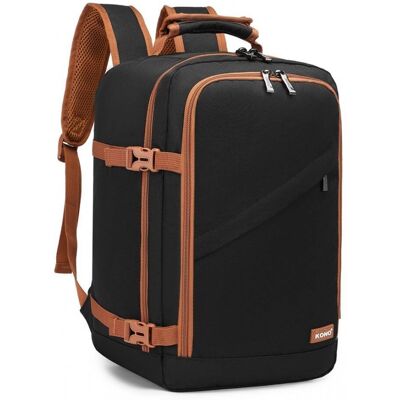 Inny producent KONO Plecak podróżny kabinowy do samolotu RYANAIR 40x20x25 czarno brązowy Inny producent KONO Plecak podróżny kabinowy do samolotu RYANAIR 40x20x25 czarno brązowy