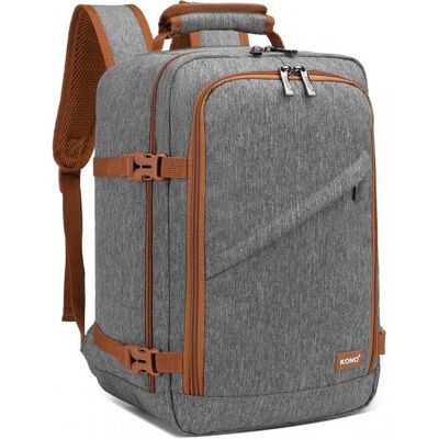 Inny producent KONO Plecak podróżny kabinowy do samolotu RYANAIR 40x20x25 szaro brązowy Inny producent KONO Plecak podróżny kabinowy do samolotu RYANAIR 40x20x25 szaro brązowy