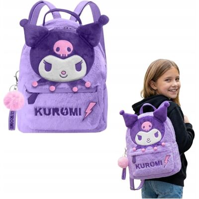 Kids Euroswan Kuromi Plecak 3D Pluszowy 32 cm Fioletowy Hit Prezent Kids Euroswan Kuromi Plecak 3D Pluszowy 32 cm Fioletowy Hit Prezent