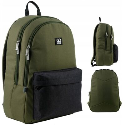 Miejski plecak khaki młodzieżowy 15l GoPack Miejski plecak khaki młodzieżowy 15l GoPack