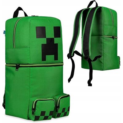 Inny producent Minecraft Plecak Creeper - zielony, wygodny, pojemny, podróżny, szkolny Inny producent Minecraft Plecak Creeper - zielony, wygodny, pojemny, podróżny, szkolny