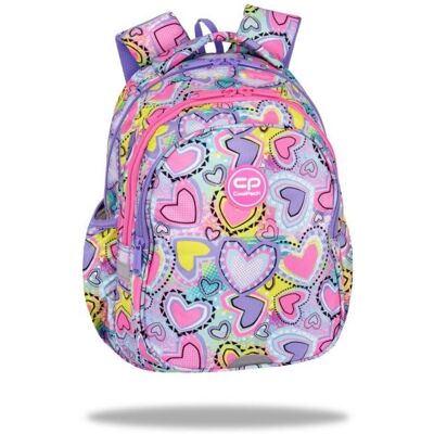 Patio Plecak szkolny sportowy dla dziewczynki Jerry, serca, różowy, CoolPack Patio Plecak szkolny sportowy dla dziewczynki Jerry, serca, różowy, CoolPack