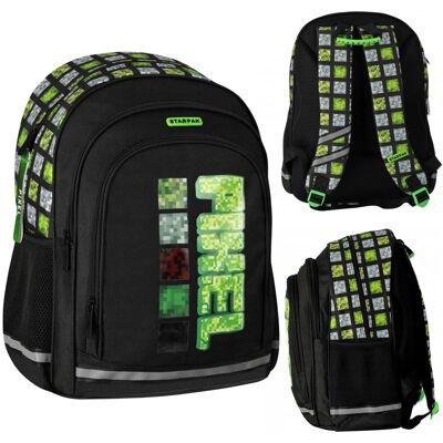 Starpak Czarnozielony Plecak Szkolny - 40x29x20cm Starpak Czarnozielony Plecak Szkolny - 40x29x20cm