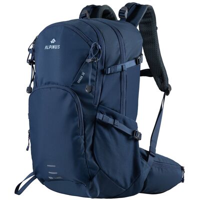 Plecak Alpinus Ornak 30 granatowy System hydratacyjny H2O, stelaż Materiał D-Tech Plecak Alpinus Ornak 30 granatowy System hydratacyjny H2O, stelaż Materiał D-Tech