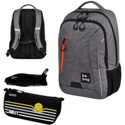 Plecak Be.Bag + Piórnik Smiley Zestaw Herlitz Plecak Be.Bag + Piórnik Smiley Zestaw Herlitz