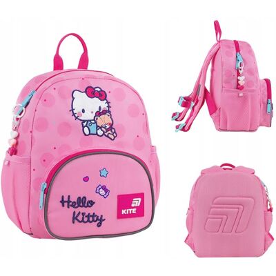 Plecak do przedszkola dziewczęcy z przednią kieszenią Hello Kitty Kite Plecak do przedszkola dziewczęcy z przednią kieszenią Hello Kitty Kite