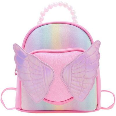 Inny producent Plecak Dziecięcy Błyszczący Skrzydła Perełki Różowy 22cm Inny producent Plecak Dziecięcy Błyszczący Skrzydła Perełki Różowy 22cm
