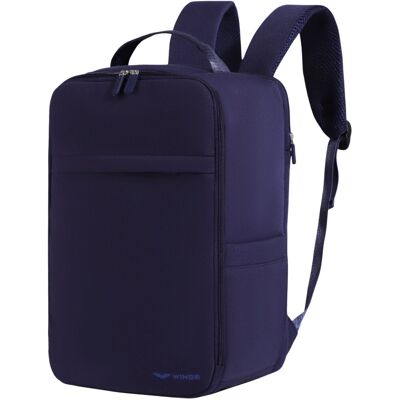 Wings Plecak Kabinowy 40x25x20 Cm Do Ryanair/wizz Air, Nylonowy, 20l, Kieszeń Na Laptop 15,6”, Niebieski Wings Plecak Kabinowy 40x25x20 Cm Do Ryanair/wizz Air, Nylonowy, 20l, Kieszeń Na Laptop 15,6”, Niebieski