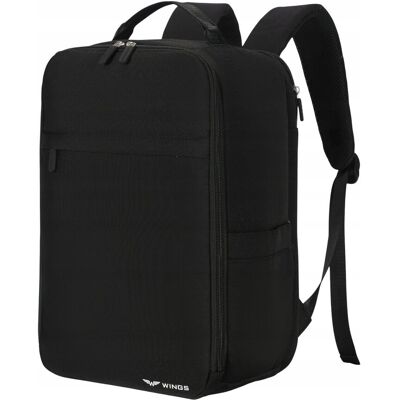 Plecak Kabinowy Wings Cbp001 40x25x20 Cm Czarny, Bagaż Podręczny Ryanair/wizz Air, Na Laptopa 15,6” 20l Plecak Kabinowy Wings Cbp001 40x25x20 Cm Czarny, Bagaż Podręczny Ryanair/wizz Air, Na Laptopa 15,6” 20l