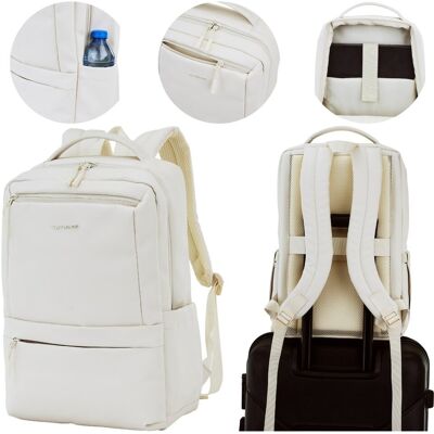 Plecak kabinowy WINGS CBP003 20L beżowy do samolotu, kieszeń na laptop 15,6”, pas na walizkę Plecak kabinowy WINGS CBP003 20L beżowy do samolotu, kieszeń na laptop 15,6”, pas na walizkę
