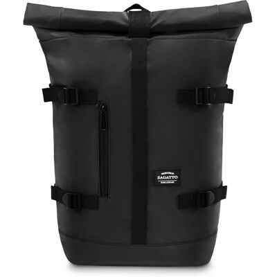 Plecak męski damski miejski czarny roll top A4 rolltop rowerowy ZAGATTO Plecak męski damski miejski czarny roll top A4 rolltop rowerowy ZAGATTO