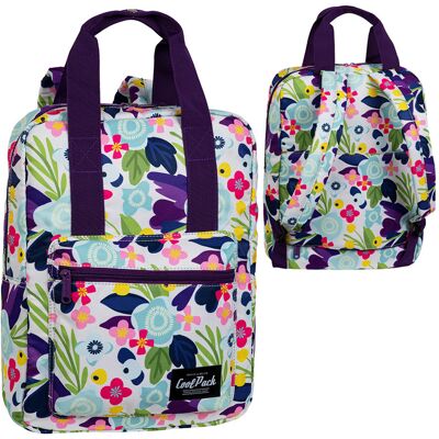 Patio Plecak szkolny dla dziewczynki, kwiaty, szary, Blis Flower Me F058740 CoolPack Patio Plecak szkolny dla dziewczynki, kwiaty, szary, Blis Flower Me F058740 CoolPack