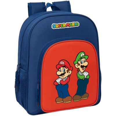 Safta Plecak Super Mario Bros Mamma Mia 38 cm - Adaptowalny plecak szkolny Safta Plecak Super Mario Bros Mamma Mia 38 cm - Adaptowalny plecak szkolny