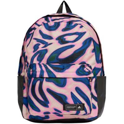 plecak szkolny Adidas Classic Animal-Print różowo-niebieski plecak szkolny Adidas Classic Animal-Print różowo-niebieski