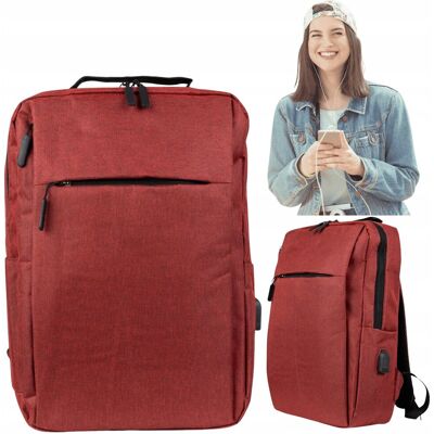wowbag Plecak szkolny czerwony młodzieżowy laptop dla dziewczyn z USB nowoczesny wowbag Plecak szkolny czerwony młodzieżowy laptop dla dziewczyn z USB nowoczesny