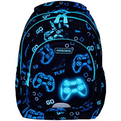Plecak szkolny dla chłopca Astrabag Go Playing gaming czarny klasa 1-3 Plecak szkolny dla chłopca Astrabag Go Playing gaming czarny klasa 1-3