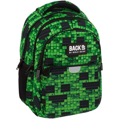 Derform Plecak szkolny dla chłopca BackUp Model p slinker geometryczny zielony Derform Plecak szkolny dla chłopca BackUp Model p slinker geometryczny zielony
