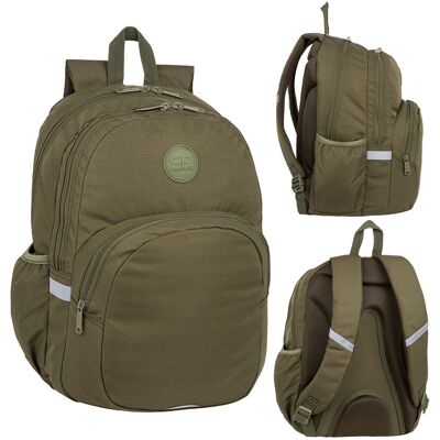 Plecak Rider Olive - 2 komory, Laptopowa kieszeń, Wzmocnione dno - Plecak Plecak Rider Olive - 2 komory, Laptopowa kieszeń, Wzmocnione dno - Plecak