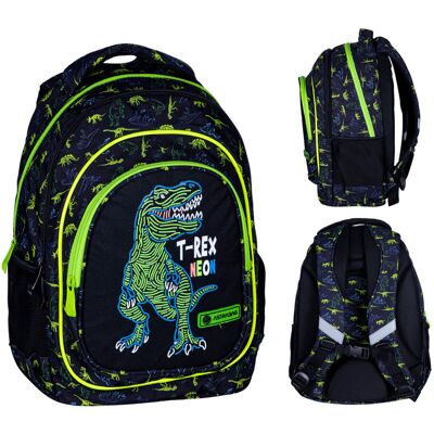 Plecak szkolny dla chłopca, dinozaury, czarny, ASTRABAG Plecak szkolny dla chłopca, dinozaury, czarny, ASTRABAG