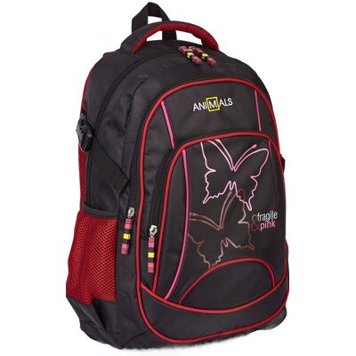 Paso Plecak szkolny dla chłopca, motyl, czerwony, Astra Paso Plecak szkolny dla chłopca, motyl, czerwony, Astra