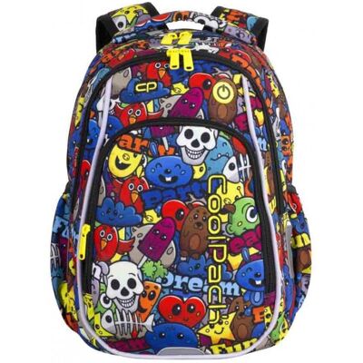 Paso Plecak szkolny dla dzieci, Emoji, czarny, CoolPack Paso Plecak szkolny dla dzieci, Emoji, czarny, CoolPack