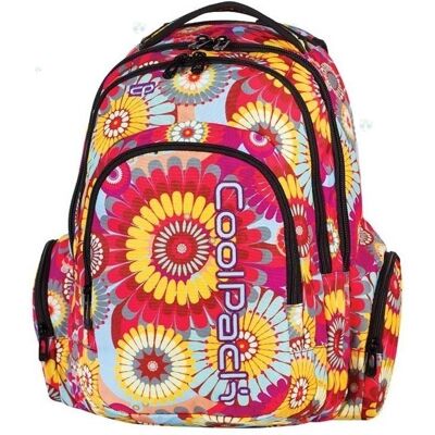 Patio Plecak szkolny dla dziewczynki, kwiaty, czerwony, CoolPack Patio Plecak szkolny dla dziewczynki, kwiaty, czerwony, CoolPack