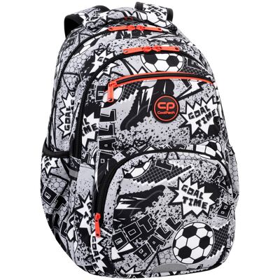 Patio Plecak szkolny dla chłopca, piłka nożna, biały, CoolPack Patio Plecak szkolny dla chłopca, piłka nożna, biały, CoolPack