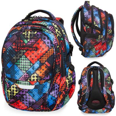 Plecak szkolny dla chłopca, kratka, czarny, CoolPack Plecak szkolny dla chłopca, kratka, czarny, CoolPack