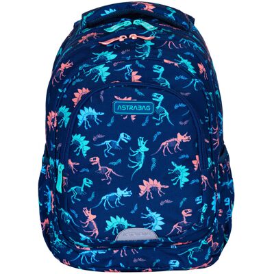 Plecak szkolny dla chłopca w dinozaury Astrabag AB330 niebieski klasa 1-3 Plecak szkolny dla chłopca w dinozaury Astrabag AB330 niebieski klasa 1-3