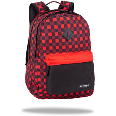 Patio Plecak szkolny dla dzieci, szachownica, czerwony, CoolPack Patio Plecak szkolny dla dzieci, szachownica, czerwony, CoolPack