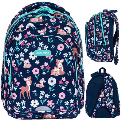 Plecak szkolny dla dziewczynki Astrabag Baby Deer AB300 klasa 4-8 Plecak szkolny dla dziewczynki Astrabag Baby Deer AB300 klasa 4-8