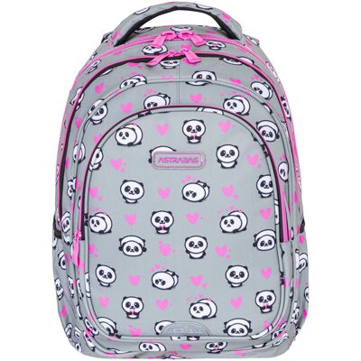 Plecak szkolny dla dziewczynki Astrabag Panda AB300 klasa 4-8 Plecak szkolny dla dziewczynki Astrabag Panda AB300 klasa 4-8