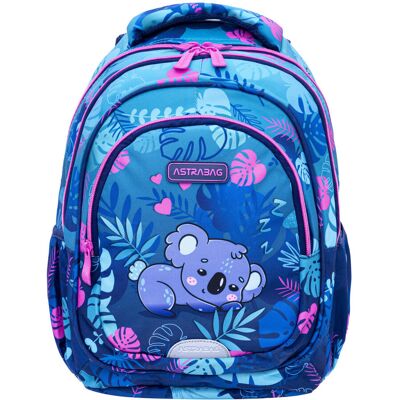 Plecak szkolny dla dziewczynki Astrabag Sweet Koala niebieski klasa 1-3 Plecak szkolny dla dziewczynki Astrabag Sweet Koala niebieski klasa 1-3
