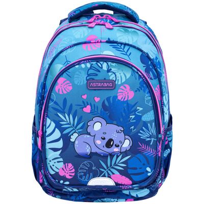 Plecak szkolny dla dziewczynki Astrabag Sweet Koala niebieski klasa 4-8 Plecak szkolny dla dziewczynki Astrabag Sweet Koala niebieski klasa 4-8